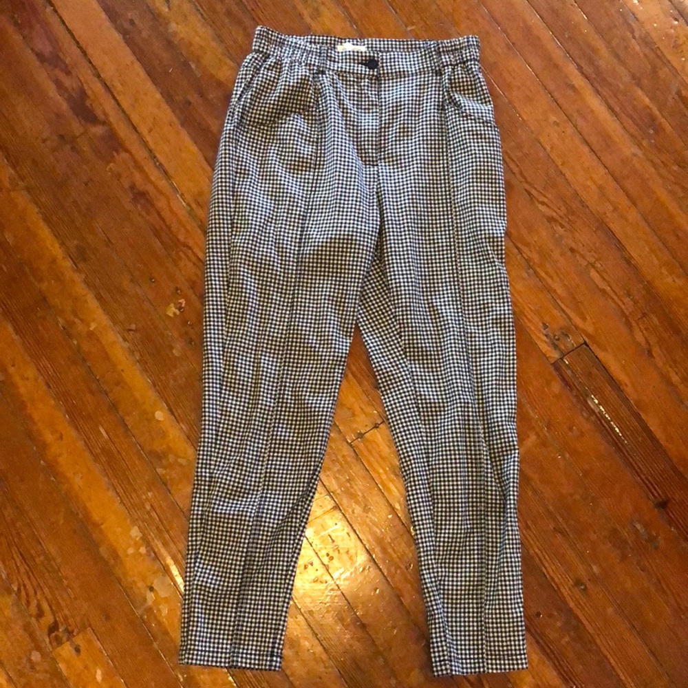 urban outfitters checkered pants, size 2
